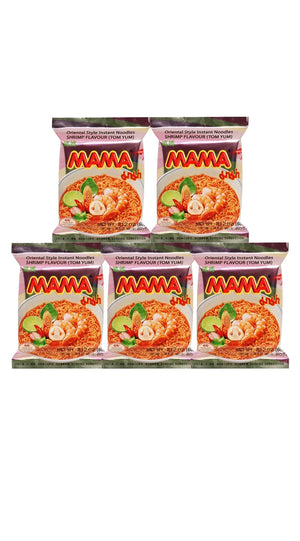 Mama Shrimp Tom Yum Instant Noodles 2.12 oz (Pack of 5) US SELLER