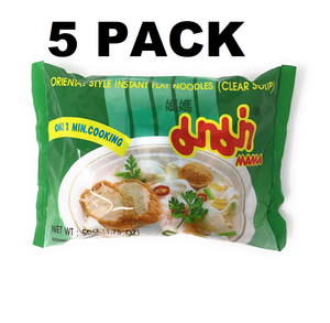 MAMA Oriental Style Instant Rice Thick Noodles Clear Soup Thai Product Hearty Light Soup Delicate Rice Noodles Authentic Flavors 5 Packs