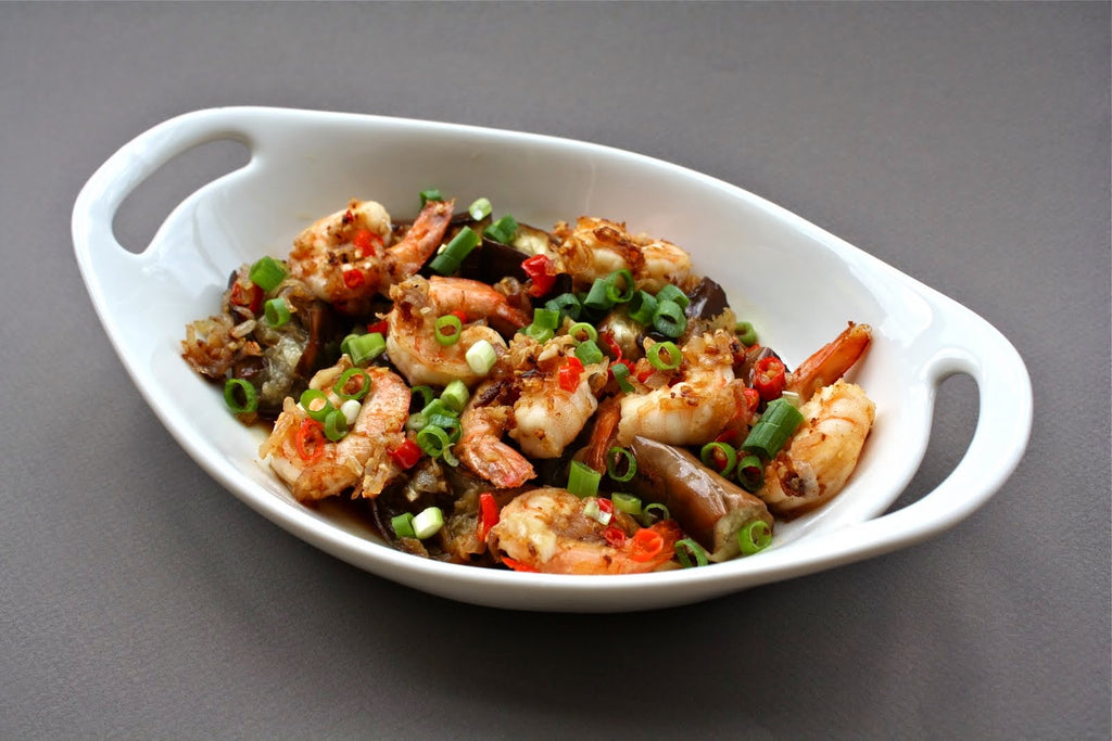 How to Make Malaysian Eggplant with Prawns Asian Cooking Recipe Cuisine
