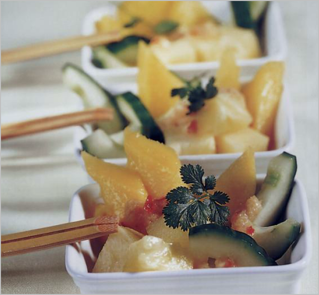 How to Make South East Asian Cucumber Fruit Salad Asian Cooking Recipe Cuisine
