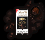(12 Pack)Lindt Excellence 100% Cocoa Dark Chocolate Candy Bar, 3.5 oz.