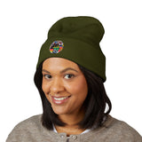 Classic Embroidered Cuffed Beanie | Cozy Winter Hat, Unisex Beanie, Handmade Gift, Warm Accessory, Streetwear Fashion