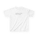Adventurous Kids Tee: Comfort is Easy, Risk is Living, Motivational Shirt, Gift for Young Explorers, Fun Everyday Wear
