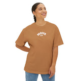MAHA with white logo Trendy Oversized Boxy Tee | Casual Streetwear, Gift for Her or Him, Relaxed Fit Shirt, Summer Wardrobe Essential, Everyday Tee