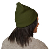 Classic Embroidered Cuffed Beanie | Cozy Winter Hat, Unisex Beanie, Handmade Gift, Warm Accessory, Streetwear Fashion