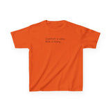 Adventurous Kids Tee: Comfort is Easy, Risk is Living, Motivational Shirt, Gift for Young Explorers, Fun Everyday Wear