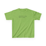 Adventurous Kids Tee: Comfort is Easy, Risk is Living, Motivational Shirt, Gift for Young Explorers, Fun Everyday Wear