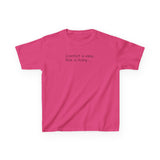 Adventurous Kids Tee: Comfort is Easy, Risk is Living, Motivational Shirt, Gift for Young Explorers, Fun Everyday Wear