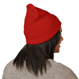 Classic Embroidered Cuffed Beanie | Cozy Winter Hat, Unisex Beanie, Handmade Gift, Warm Accessory, Streetwear Fashion