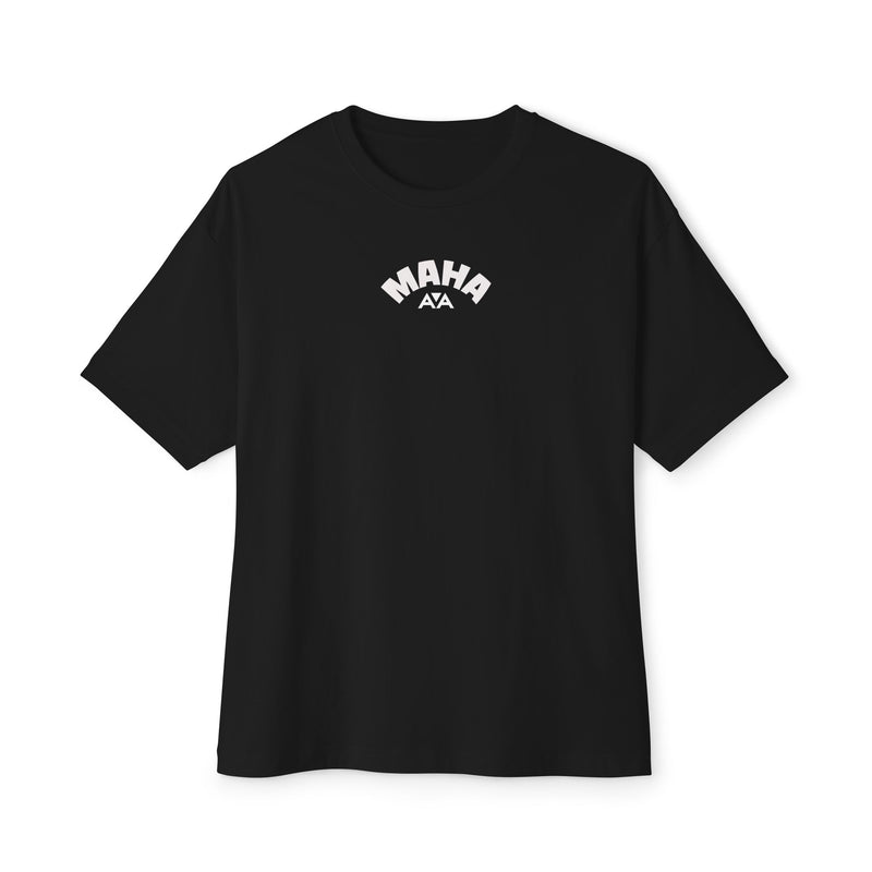 MAHA with white logo Trendy Oversized Boxy Tee | Casual Streetwear, Gift for Her or Him, Relaxed Fit Shirt, Summer Wardrobe Essential, Everyday Tee