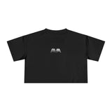 Chic Women's Crop Tee with Artistic Design, Casual Summer Style, Trendy Gift for Her, Festival Wear, Stylish Streetwear