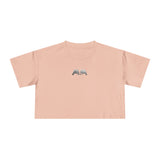Chic Women's Crop Tee with Artistic Design, Casual Summer Style, Trendy Gift for Her, Festival Wear, Stylish Streetwear