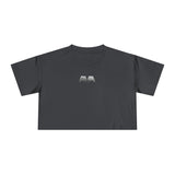 Chic Women's Crop Tee with Artistic Design, Casual Summer Style, Trendy Gift for Her, Festival Wear, Stylish Streetwear