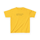 Adventurous Kids Tee: Comfort is Easy, Risk is Living, Motivational Shirt, Gift for Young Explorers, Fun Everyday Wear