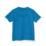 Adventurous Kids Tee: Comfort is Easy, Risk is Living, Motivational Shirt, Gift for Young Explorers, Fun Everyday Wear