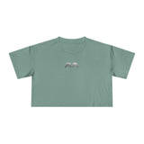 Chic Women's Crop Tee with Artistic Design, Casual Summer Style, Trendy Gift for Her, Festival Wear, Stylish Streetwear