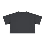 Chic Women's Crop Tee with Artistic Design, Casual Summer Style, Trendy Gift for Her, Festival Wear, Stylish Streetwear