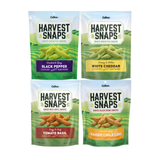 Variety Pack Harvest Snaps Veggie Chips - White Cheddar, Mango Chili Lime, Black Pepper, Tomato Basil - Healthy Snacks, Gluten-Free, Plant-Based Protein, 4 Pack