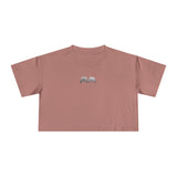 Chic Women's Crop Tee with Artistic Design, Casual Summer Style, Trendy Gift for Her, Festival Wear, Stylish Streetwear