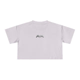 Chic Women's Crop Tee with Artistic Design, Casual Summer Style, Trendy Gift for Her, Festival Wear, Stylish Streetwear