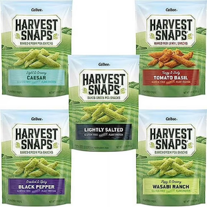 Harvest Snaps Veggie Chips (Pack 5 Flavors) | Powered by Plant Protein, Gluten Free, Non-GMO Baked Vegetable Crisps | Made in USA (5 Snack Packs) Crunchy Natural Crispy business
