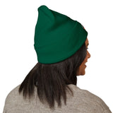 Classic Embroidered Cuffed Beanie | Cozy Winter Hat, Unisex Beanie, Handmade Gift, Warm Accessory, Streetwear Fashion