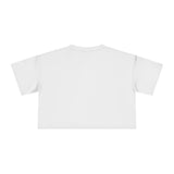 Chic Women's Crop Tee with Artistic Design, Casual Summer Style, Trendy Gift for Her, Festival Wear, Stylish Streetwear