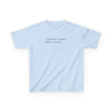 Adventurous Kids Tee: Comfort is Easy, Risk is Living, Motivational Shirt, Gift for Young Explorers, Fun Everyday Wear