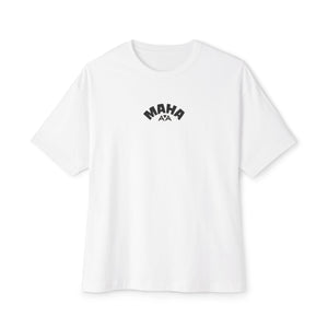 MAHA with black logo Trendy Oversized Boxy Tee | Casual Streetwear, Gift for Her or Him, Relaxed Fit Shirt, Summer Wardrobe Essential, Everyday Tee