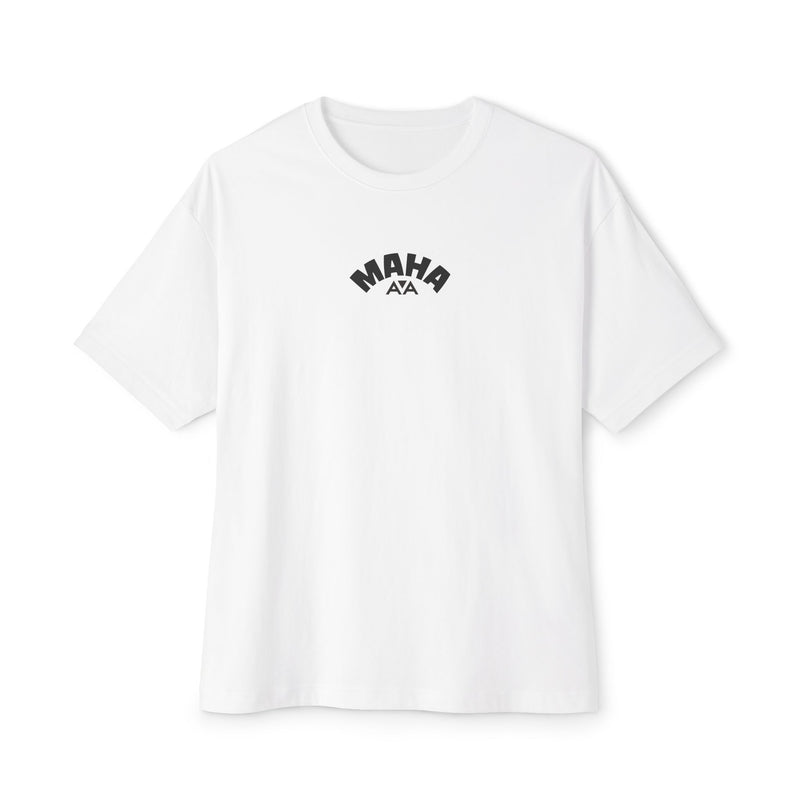 MAHA with black logo Trendy Oversized Boxy Tee | Casual Streetwear, Gift for Her or Him, Relaxed Fit Shirt, Summer Wardrobe Essential, Everyday Tee