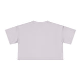 Chic Women's Crop Tee with Artistic Design, Casual Summer Style, Trendy Gift for Her, Festival Wear, Stylish Streetwear