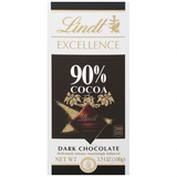 2 Pack Product of Lindt Excellence 90% Cocoa Supreme Dark Chocolate, each 3.5 oz.