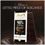 2 Pack Product of Lindt Excellence 90% Cocoa Supreme Dark Chocolate, each 3.5 oz.