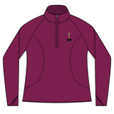 Sporty Ladies Quarter-Zip Pullover, Activewear, Gym Top, Personalized Fitness Shirt, Embroidered Athletic Wear