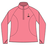 Sporty Ladies Quarter-Zip Pullover, Activewear, Gym Top, Personalized Fitness Shirt, Embroidered Athletic Wear