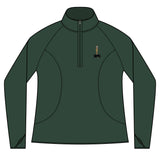 Sporty Ladies Quarter-Zip Pullover, Activewear, Gym Top, Personalized Fitness Shirt, Embroidered Athletic Wear