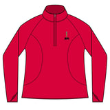Sporty Ladies Quarter-Zip Pullover, Activewear, Gym Top, Personalized Fitness Shirt, Embroidered Athletic Wear