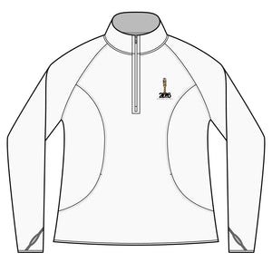 Sporty Ladies Quarter-Zip Pullover, Activewear, Gym Top, Personalized Fitness Shirt, Embroidered Athletic Wear