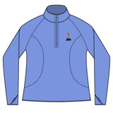 Sporty Ladies Quarter-Zip Pullover, Activewear, Gym Top, Personalized Fitness Shirt, Embroidered Athletic Wear