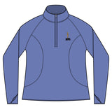 Sporty Ladies Quarter-Zip Pullover, Activewear, Gym Top, Personalized Fitness Shirt, Embroidered Athletic Wear