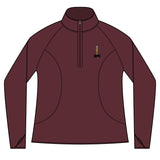 Sporty Ladies Quarter-Zip Pullover, Activewear, Gym Top, Personalized Fitness Shirt, Embroidered Athletic Wear