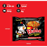 Samyang Buldak Spicy Ramen, Hot Chicken Ramen, Korean Stir-Fried Instant Noodle, Original, 1 Bag with 5 Pack