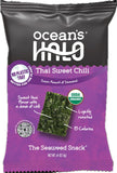 Ocean's Halo Variety Pack - Wasabi, Sea Salt, Ginger Sesame & Thai Sweet Chili Organic Trayless Seaweed Snack 4 Pack Vegan Gluten-Free 0.14 oz Nori Sheets USDA Certified Organic Non-GMO Shelf-Stable