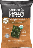 Ocean's Halo Variety Pack - Wasabi, Sea Salt, Ginger Sesame & Thai Sweet Chili Organic Trayless Seaweed Snack 4 Pack Vegan Gluten-Free 0.14 oz Nori Sheets USDA Certified Organic Non-GMO Shelf-Stable