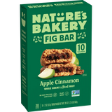 Nature's Bakery Apple Cinnamon Fig Bars 10 Twin Packs 2 oz Each Non-GMO Vegan Kosher Whole Grains Real Fruit Soft Baked Snack