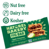 Nature's Bakery Apple Cinnamon Fig Bars 10 Twin Packs 2 oz Each Non-GMO Vegan Kosher Whole Grains Real Fruit Soft Baked Snack