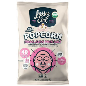 LesserEvil Organic Popcorn, Himalayan Pink Salt 4.6 oz