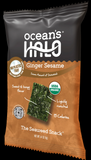 (5 pack) Ocean's Halo, Organic Trayless Seaweed Snack, Ginger Sesame, Vegan, Shelf-Stable Nori, 0.14 oz