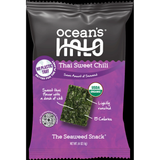 (5 pack) Ocean's Halo, Organic Trayless Seaweed Snack, Thai Sweet Chili, Vegan, Shelf-Stable Nori, 0.14 oz