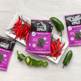 Ocean's Halo Variety Pack - Wasabi, Sea Salt, Ginger Sesame & Thai Sweet Chili Organic Trayless Seaweed Snack 4 Pack Vegan Gluten-Free 0.14 oz Nori Sheets USDA Certified Organic Non-GMO Shelf-Stable
